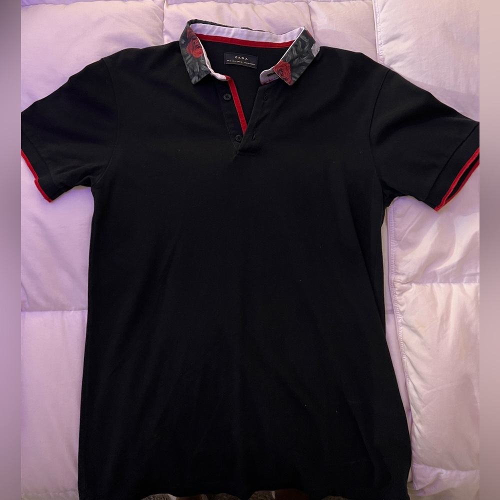 Black Zara polo shirt Size S